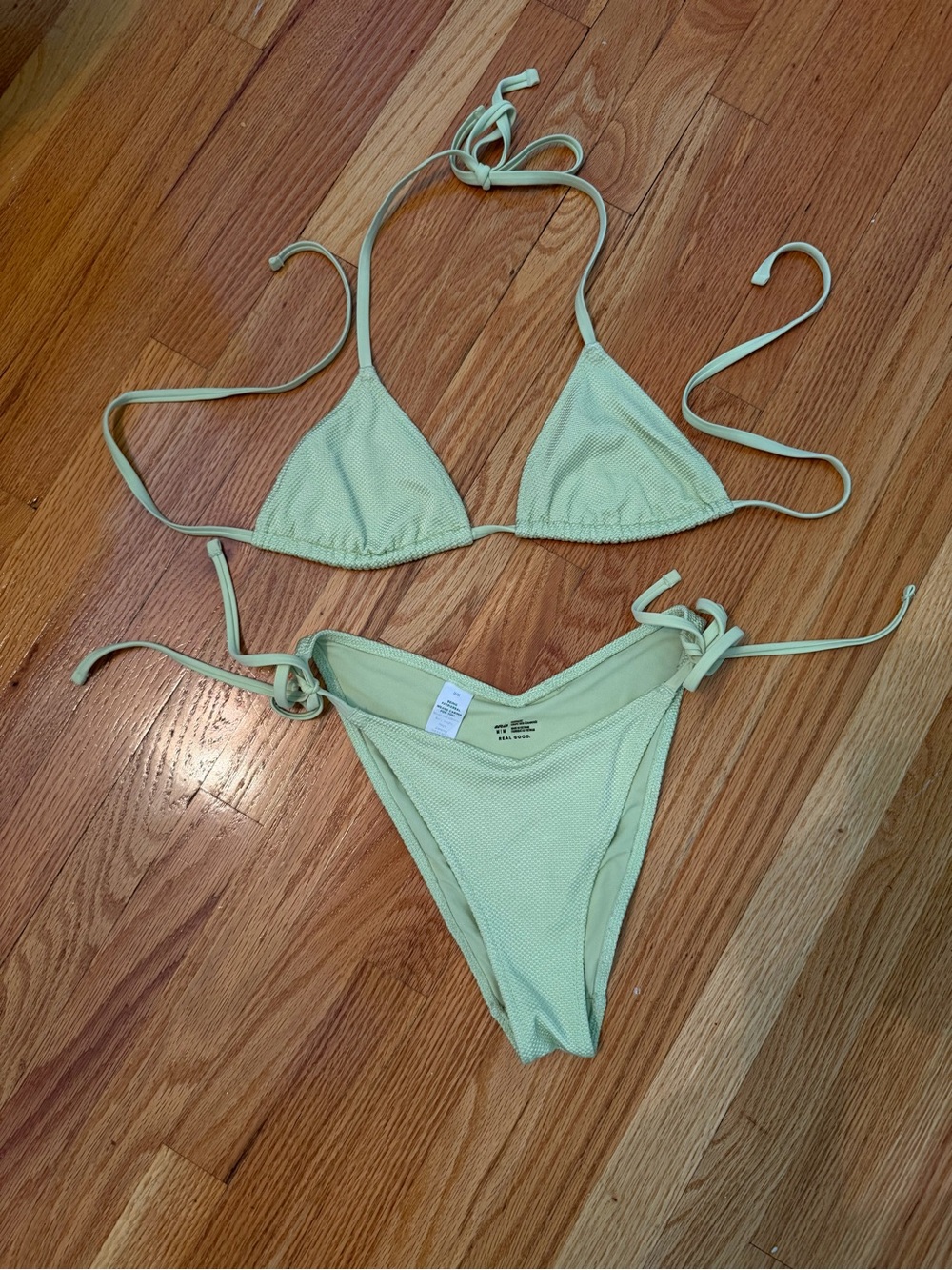 Light Green Arie Triangle String Bikini Set